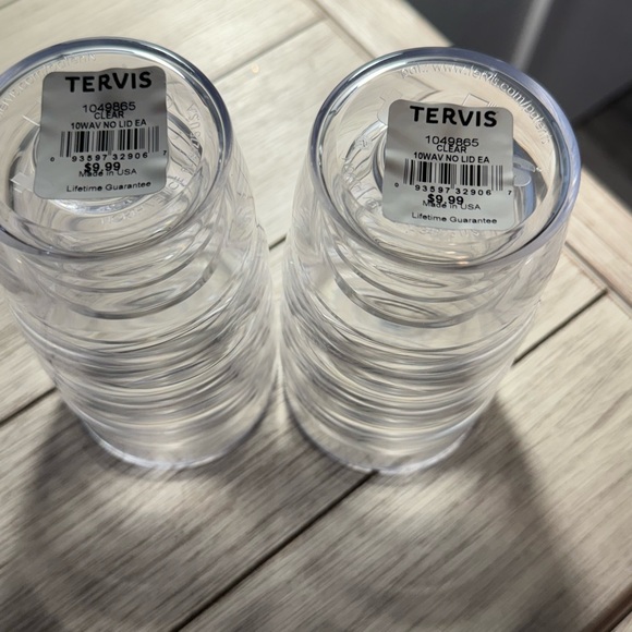 NWT Tervis Clear Glass Tumbler 10 oz Set - Picture 3 of 5